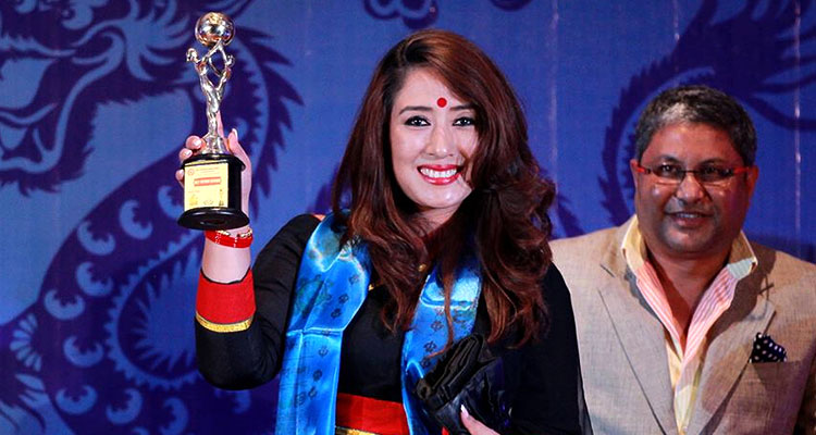 Neelima Sharma awarded in best costume designer category in 7th NEFTA Film Award. Photo Courtesy: Bikram Gurung, Zap Studio, HK