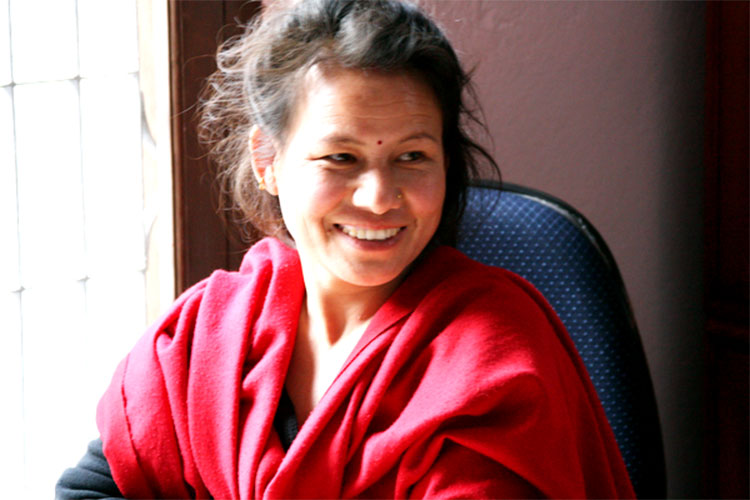 Charimaya Tamang was one of the first women in Nepal to prosecute the person who trafficked her. She now leads awareness-raising sessions in rural areas and runs a shelter for survivors of trafficking. Photo: Laura Sheahen/Caritas