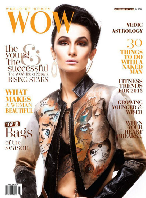Aasha Pokharel featured on cover of WOW magazine