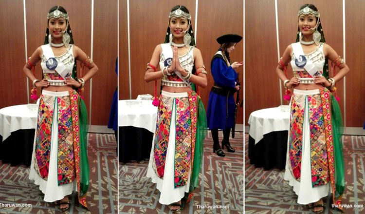 Barsha Lekhi in traditional Tharu Outfits | Photo Source: tharuwan.com