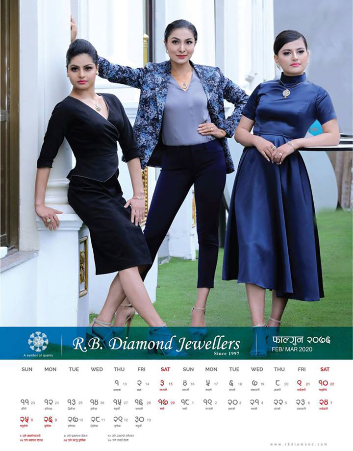 Miss Nepal 2019 Beauties Featured in the Calendar