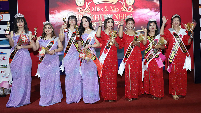 miss and mrs beautiful nepal 2022 winners photo