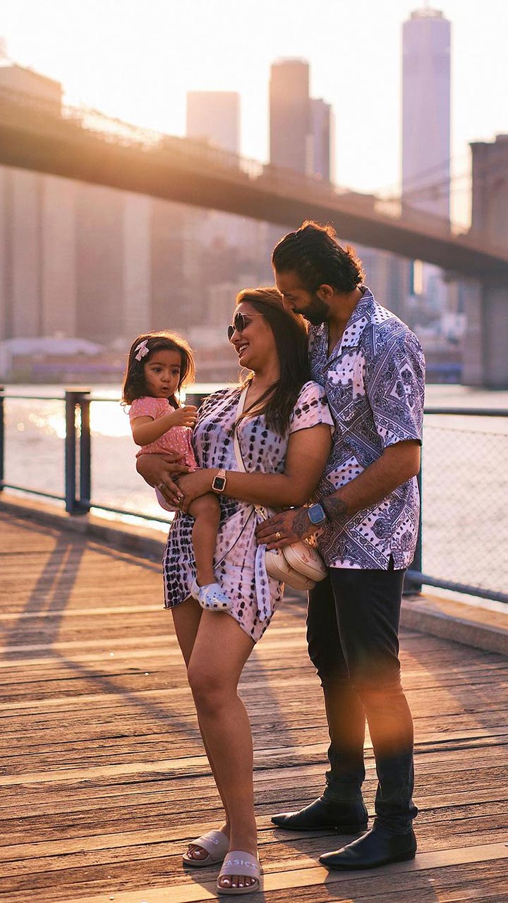 The actress accompanied by her husband Ayushman, and their adorable daughter Ayanka.