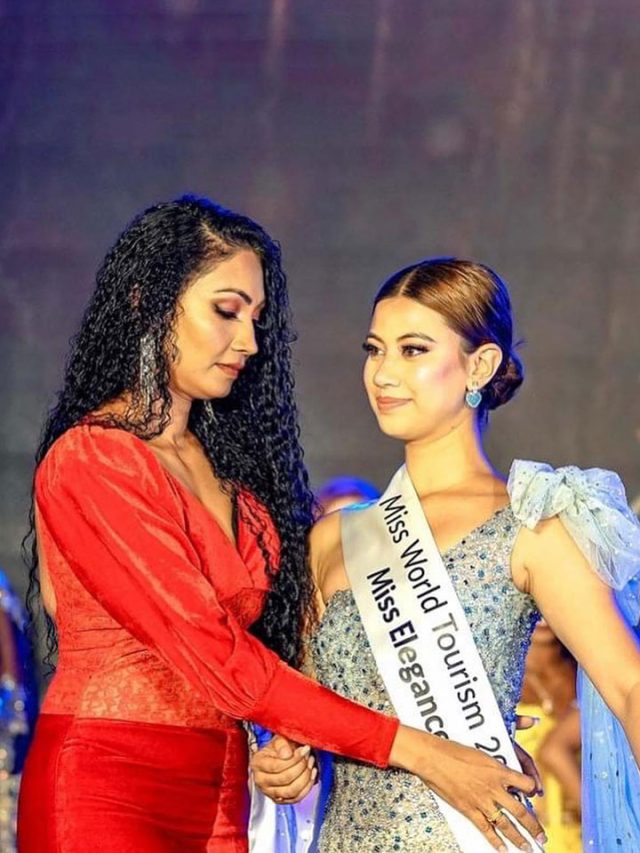 Sajina Khanal won Miss Elegance at Miss World Tourism 2023
