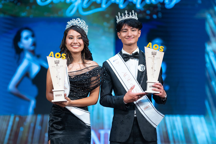 Saksham Jung Thapa and Aarohi Adhikari win ACE OF SEE Pageant