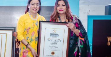 Pageant Director Anila Shrestha honored by World Book of Records, London