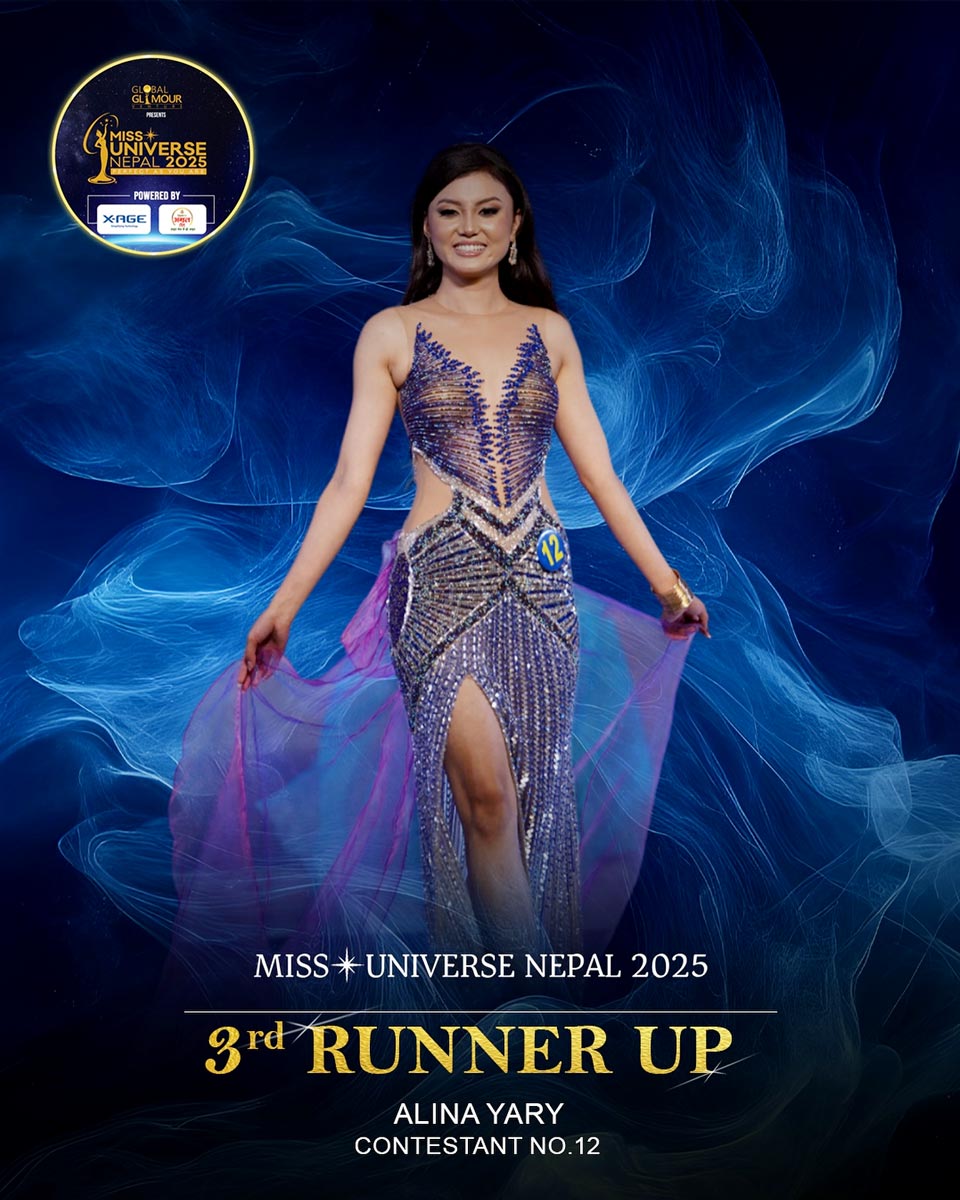 Alina Yary 3rd Runner-up, named Miss Popular Choice at Miss Universe Nepal 2025