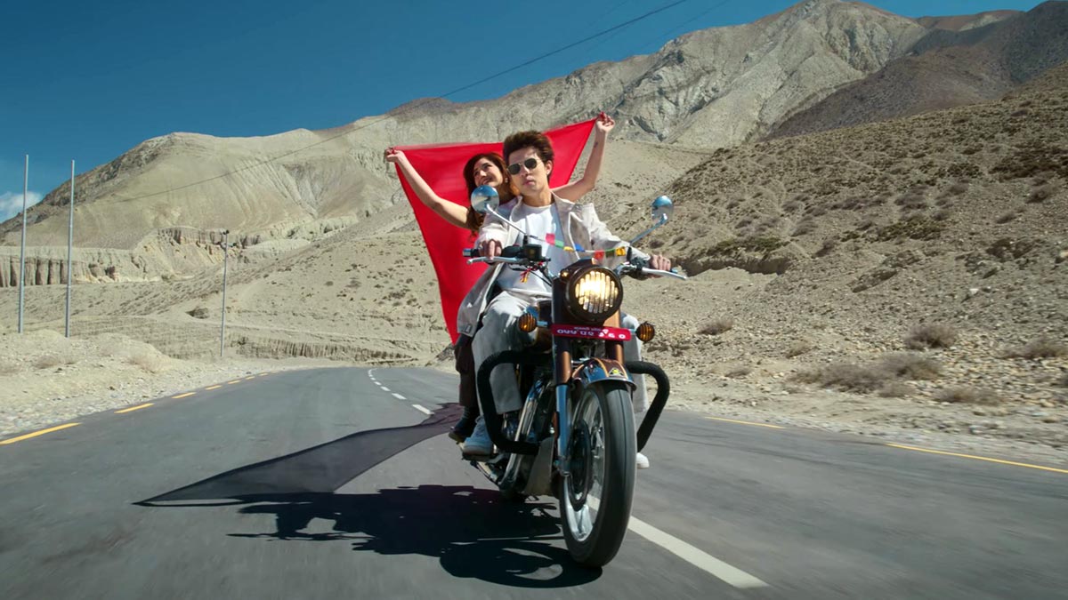 Anmol KC and Aanchal Sharma in the romantic song Kasturi from Nepali movie Jerry On Top, shot in Mustang and Rajasthan.