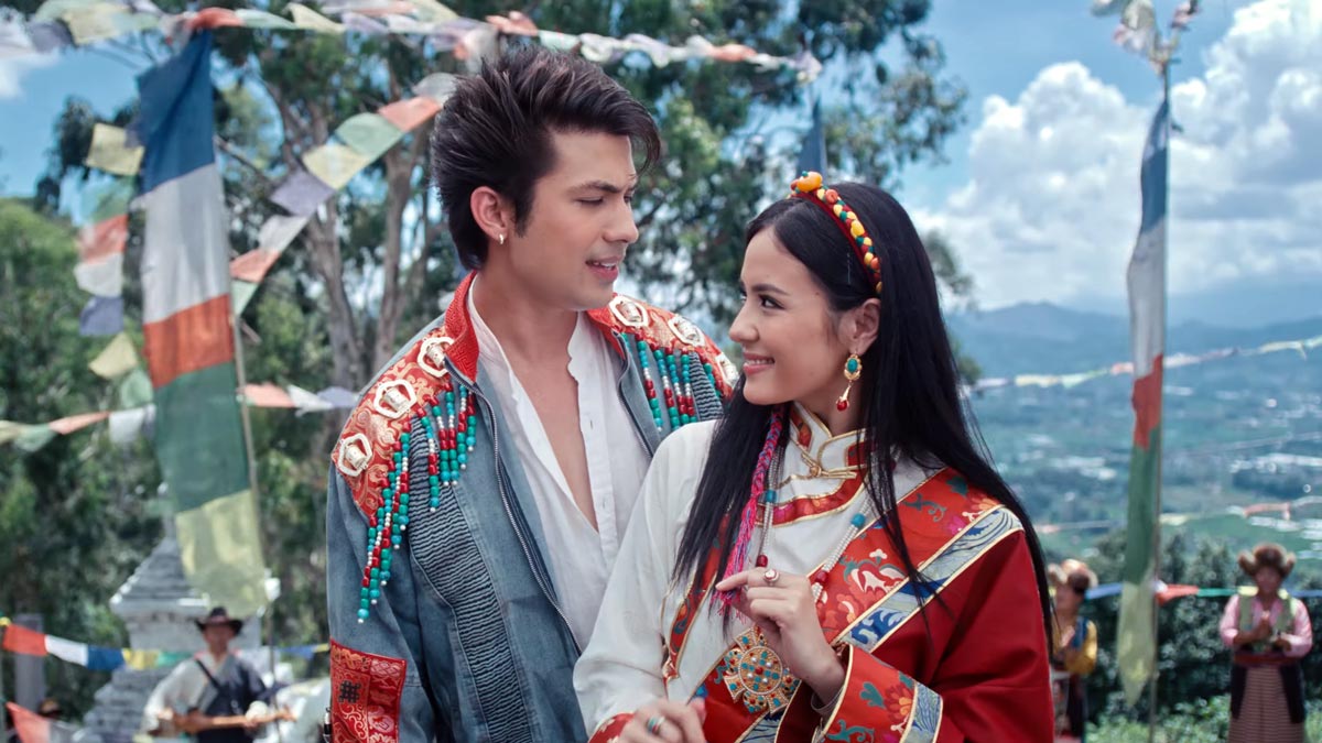 Anmol KC and Jassita Gurung in Jerry on Top movie song Kurauni official music video.