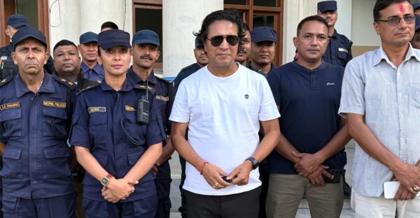 Actor Deepak Raj Giri donates NPR 5 lakh for reconstruction of Thangkot Police Office damaged during Nepal Gen-Z protests