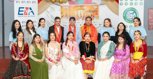 Mrs Nepal Australia 2025 contestants group photo