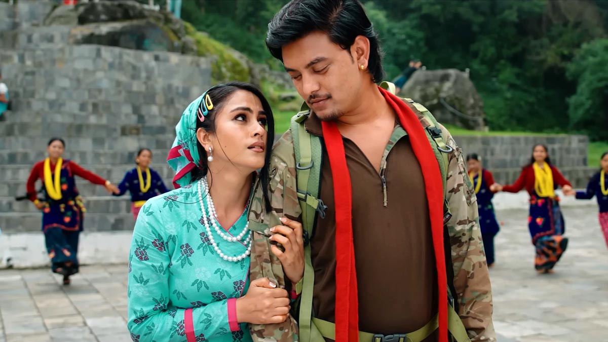 Ramesh Bishwakarma and Deepsa Karki in the remake of Sindhuli Gadhi song