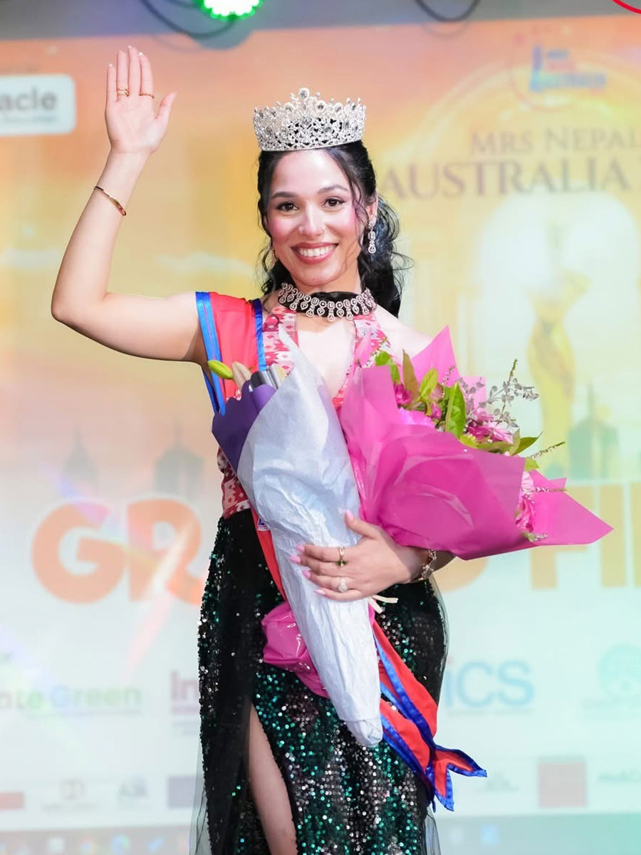 Siwani Kattel Mrs Nepal Australia 2025 1st Runner Up Image