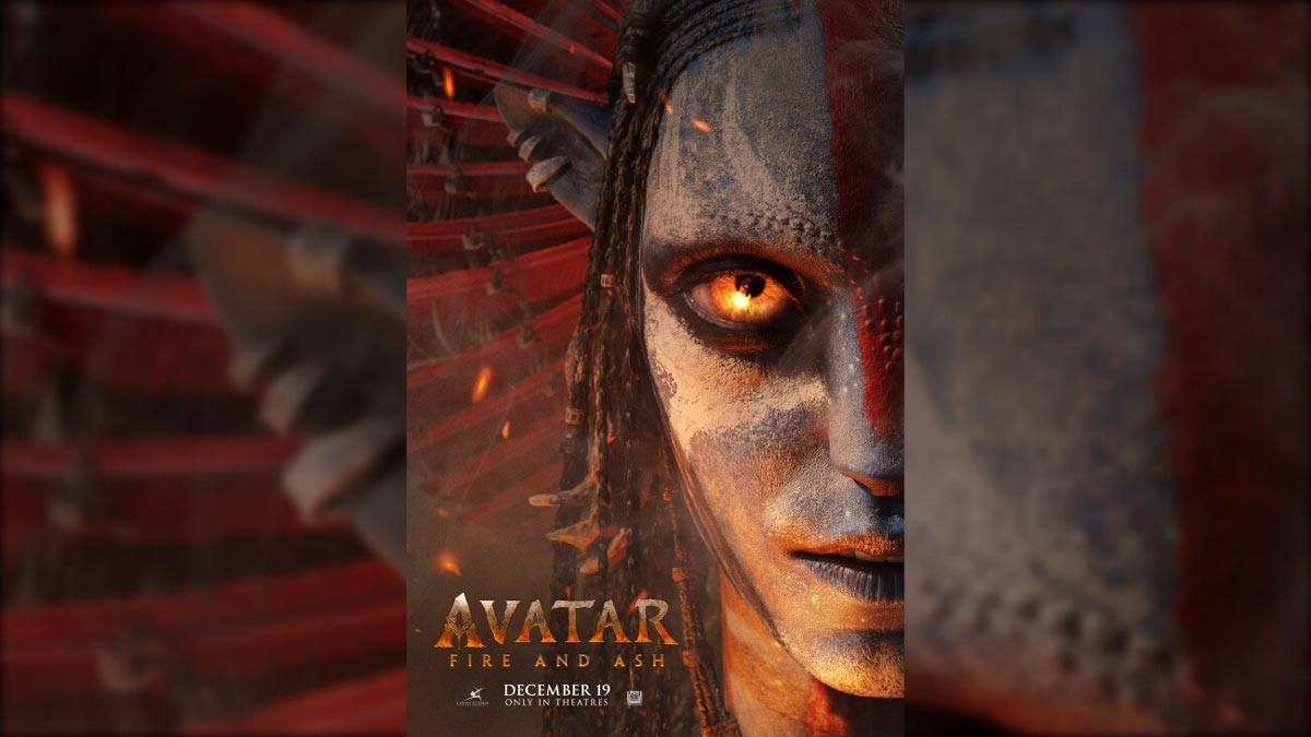 Avatar Fire and Ash trailer still featuring Jake and Neytiri on Pandora 2025 movie