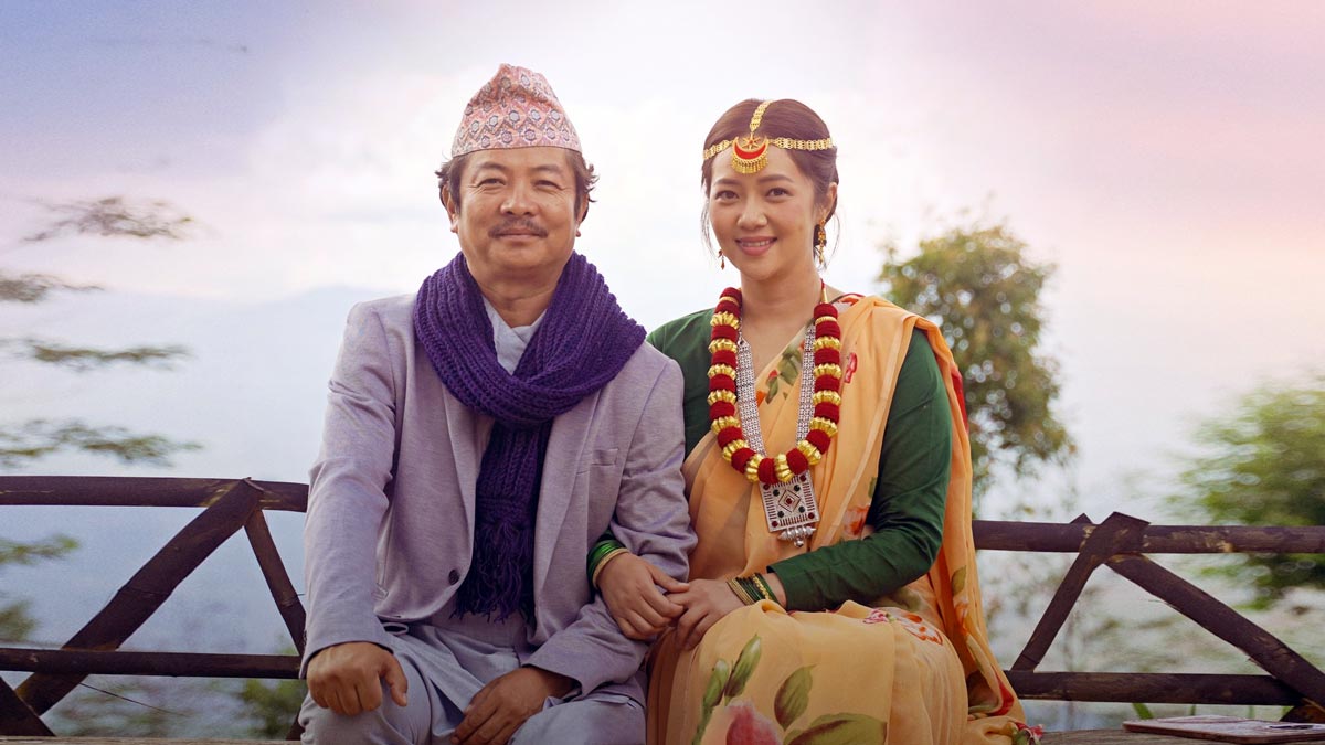 Dayahang Rai and Miruna Magar in the film 'Jaari 2' showcasing Limbu love story.