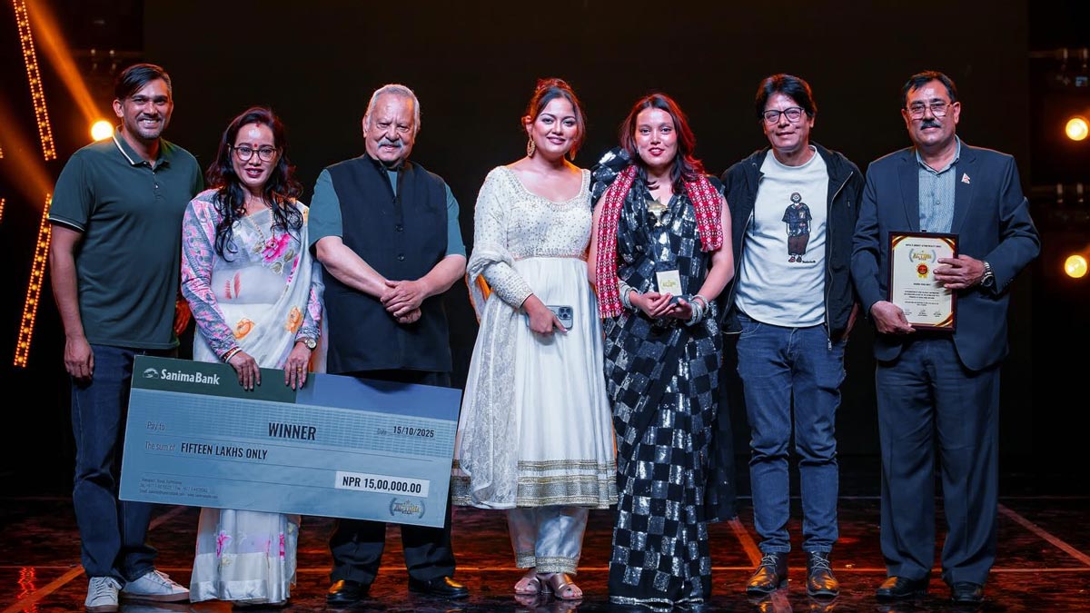 Neer Shah, Anup Baral, and Reecha Sharma as judges of Acting Star Nepal.