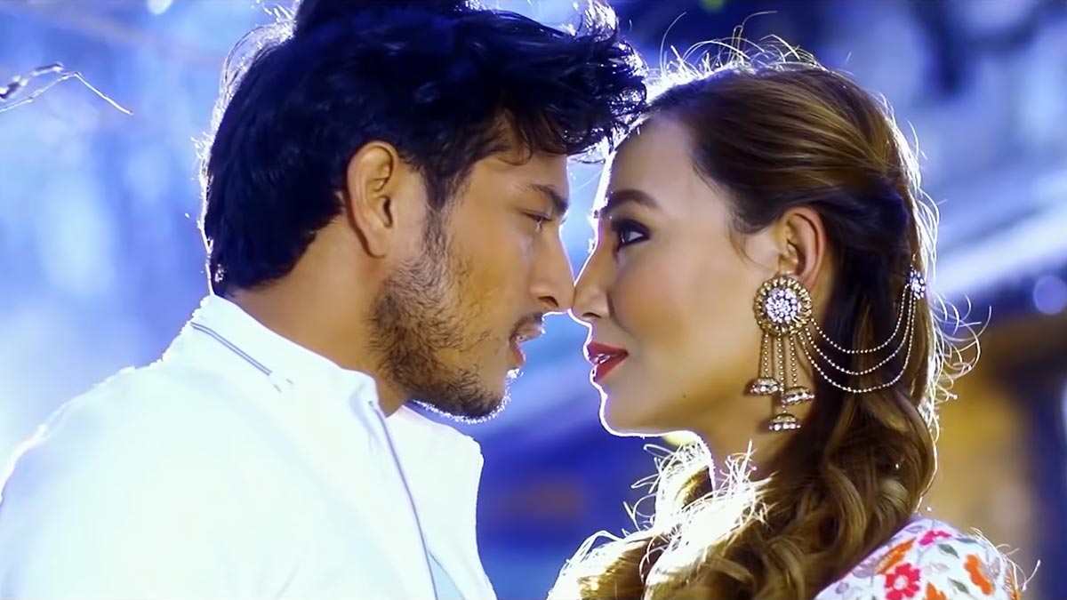 Puspa Khadka and Sumi Moktan in Prahlad Timalsina’s music video Hiun Sari Jhari