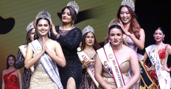 Miss Divya Patra and Mrs Durga Dhakal crowned runners-up at Heritage Pageants International 2025 in Bangkok.