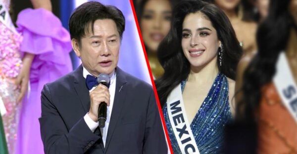 Nawat Itsaragrisil and Fatima Bosch photo collage representing Miss Universe 2025 controversy in Thailand.