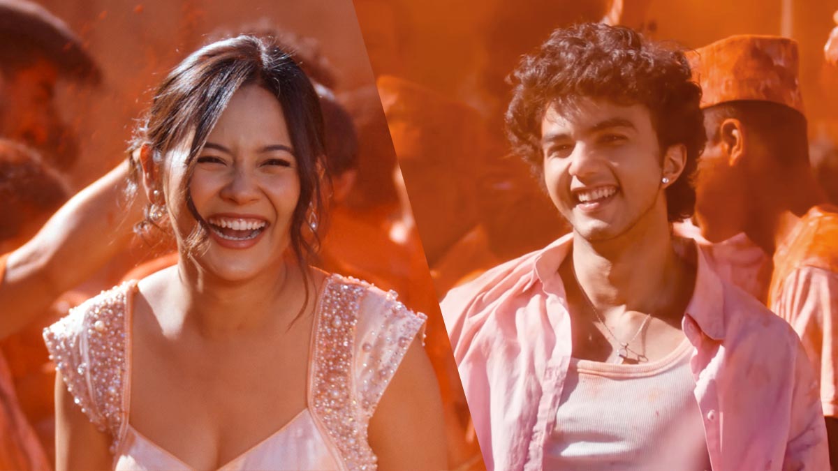 Abhishek Khadka and Aakriti Rajbhandari seen together in a screenshot from the song ‘Kata Chau Mero Phool’ from the Nepali film Kumari.