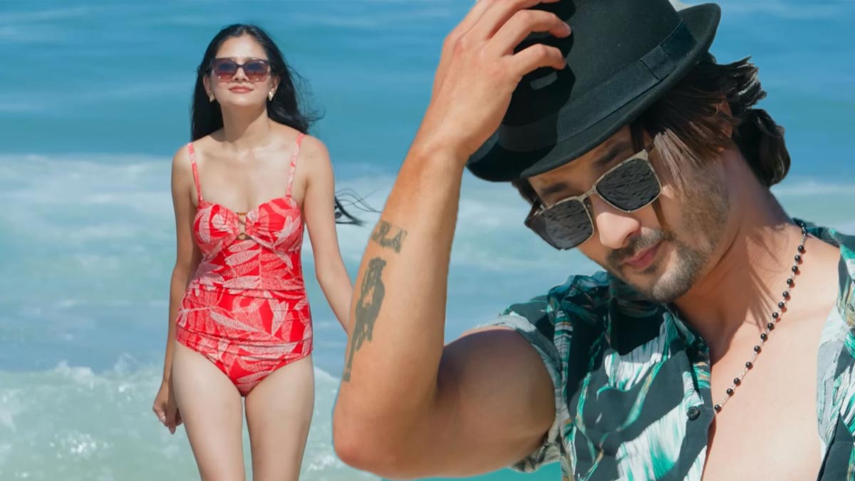 Actor Suraj Poudel and Actress Binita Karki | Image from the trailer of PR