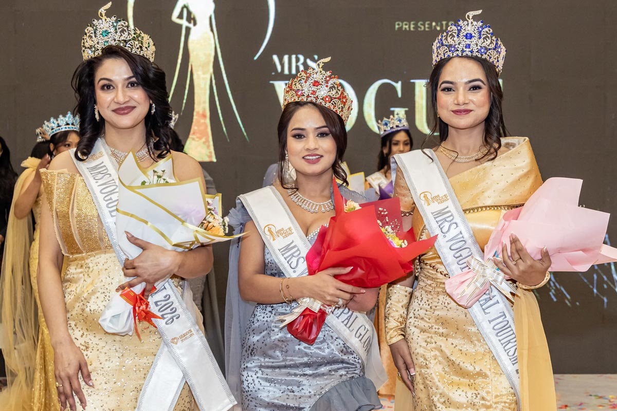 Mrs. Vogue Nepal Earth, Mrs. Vogue Nepal Global and Mrs. Vogue Nepal Tourism Group Photo