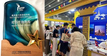 Nepal Receives ‘Most Charming Tourism Destination’ Award at GITF 2026 in China