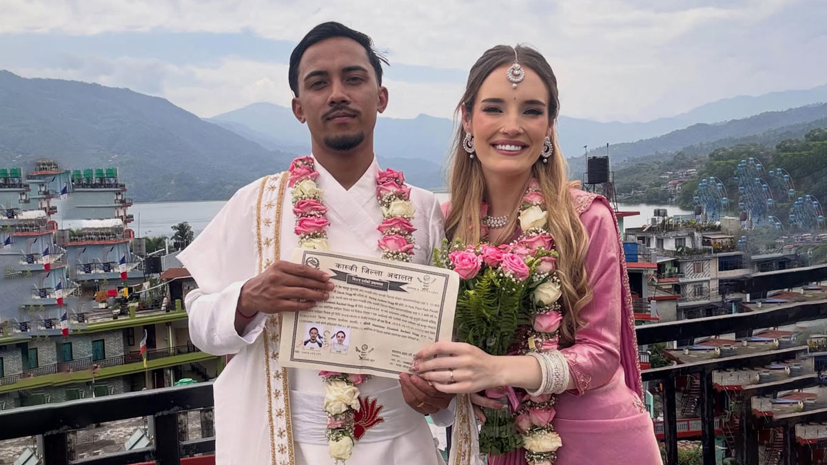 Madeleine Jaye with her Nepali husband Ram