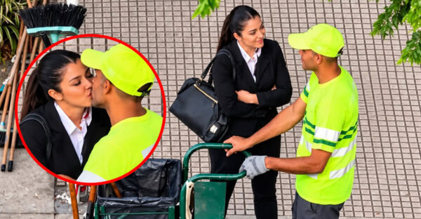 She Saw Her Husband Collecting Garbage, Then Came a Kiss That…